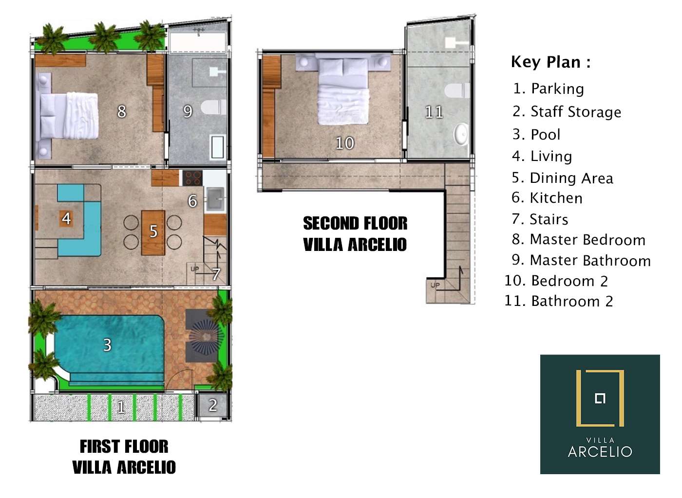 Floor plan of Villa Arcelio